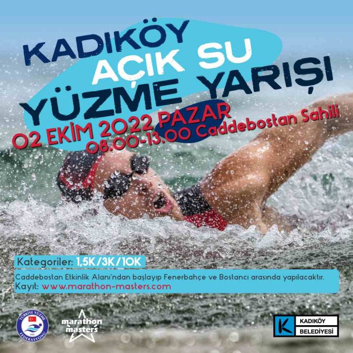 Kadıköy Belediyesi, Türkiye Yüzme Federasyonu ve Maraton-Masters işbirliği ile organize edilen Kadıköy Açık Su Yüzme Yarışı, 2 Ekim Pazar günü saat 08.00 ile 13.00 arasında gerçekleştirilecek.